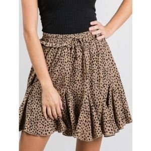 Flowy Cheetah Print Skirt With Shorts